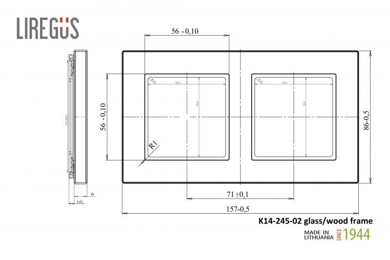 Рамка двухместная Liregus Epsilon 28-252 в Санкт-Петербурге