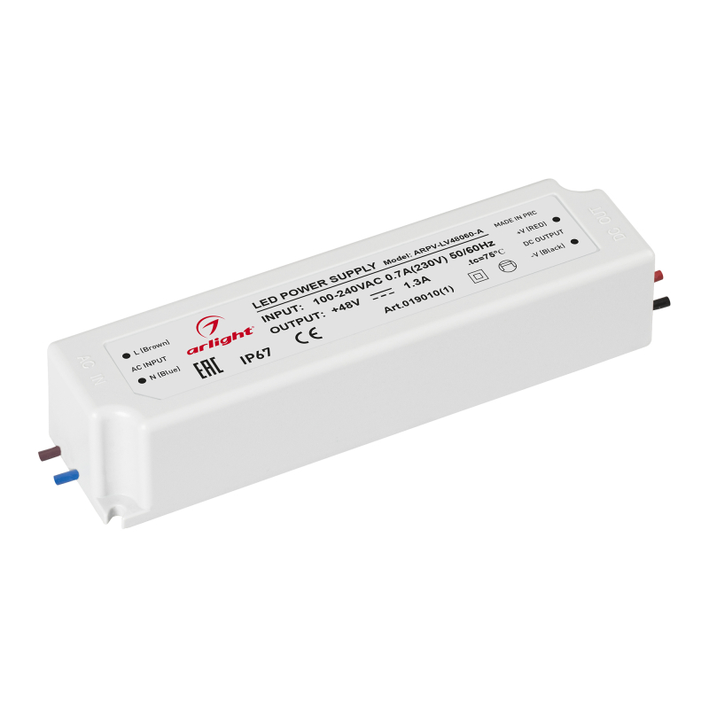 Блок питания Arlight ARPV-LV48060-A (48V, 1.3A, 60W) 019010(1) УЦ в Санкт-Петербурге