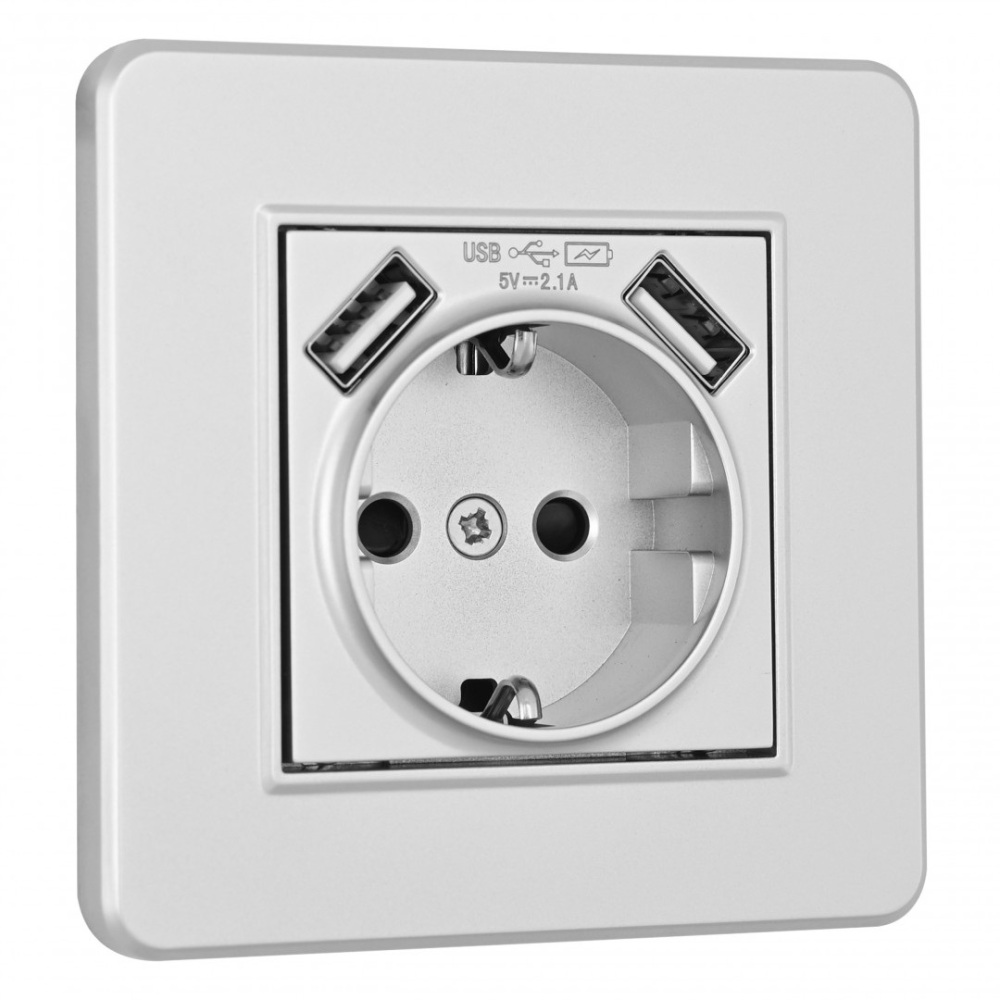 Розетка Arte Milano SET16-1-47-1 silver в Санкт-Петербурге