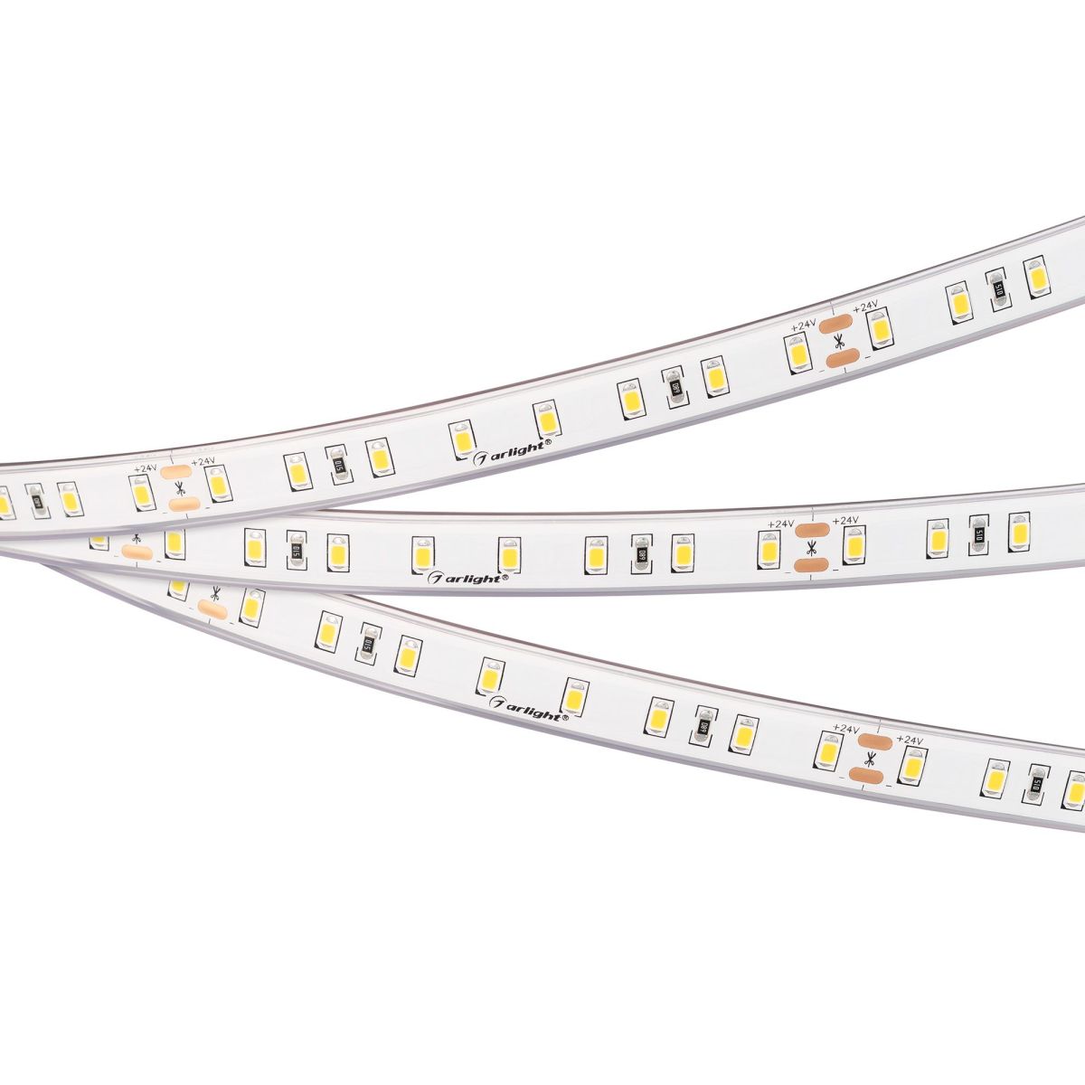 Светодиодная герметичная лента Arlight RTW-PS-A80-12mm 24V Warm2400 (4.8 W/m, IP67, TWP100, 5m) 053506 в Санкт-Петербурге