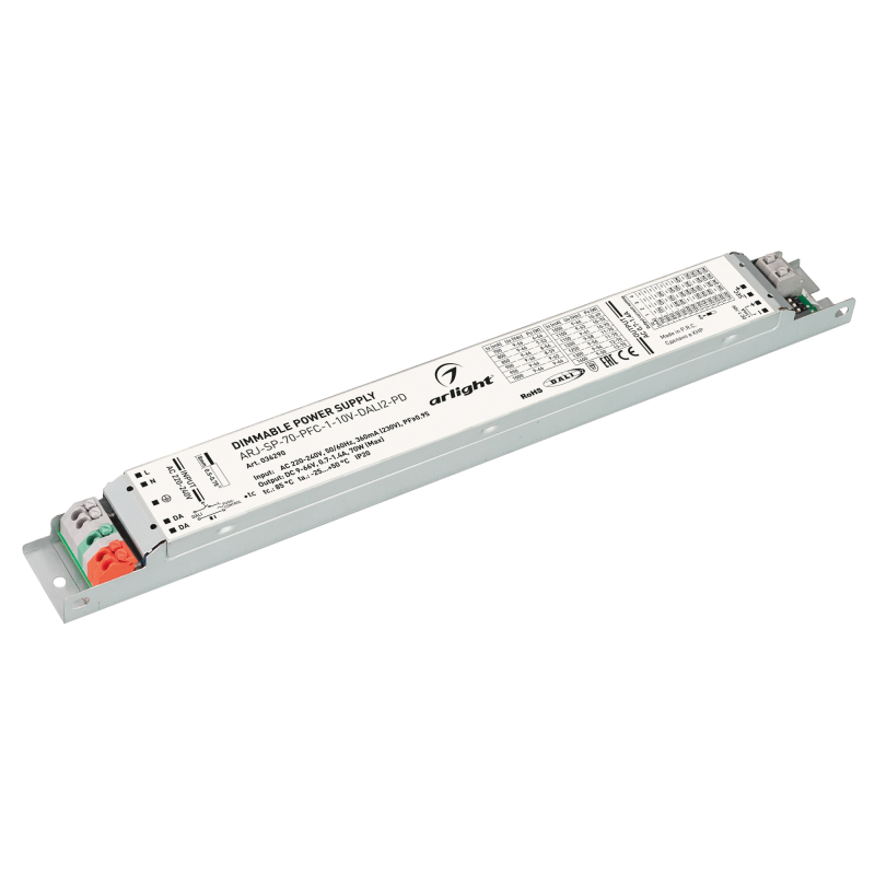 Блок питания Arlight ARJ-SP-70-PFC-1-10V-DALI2-PD (70W, 9-66V, 0.7-1.4A) 036290 в Санкт-Петербурге