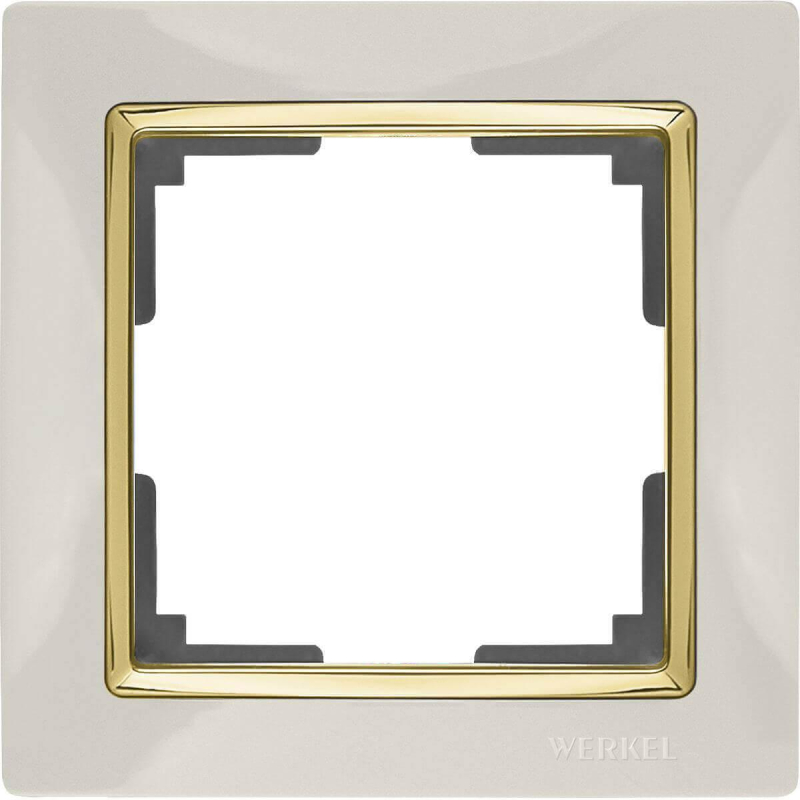Рамка Werkel Snabb на 1 пост слоновая кость/золото WL03-Frame-01-ivory/GD 4690389083860 в Санкт-Петербурге