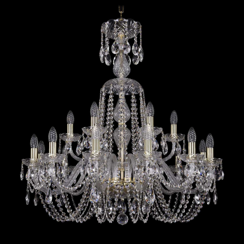 Подвесная люстра Bohemia Ivele 1402/12+6/300/XL-90/G в Санкт-Петербурге
