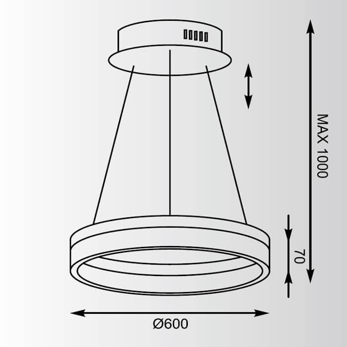 Подвесная светодиодная люстра Zumaline Circle L-CD-04 в Санкт-Петербурге