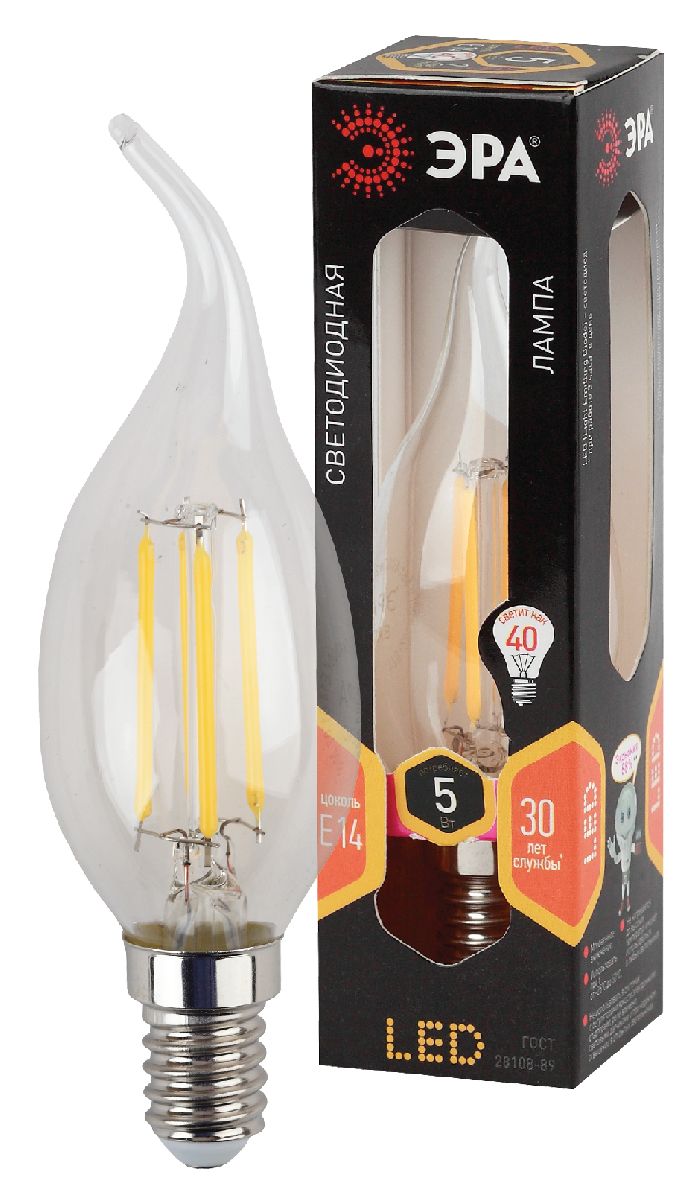 Лампа светодиодная Эра E14 5W 2700K F-LED BXS-5W-827-E14 Б0043436 в Санкт-Петербурге