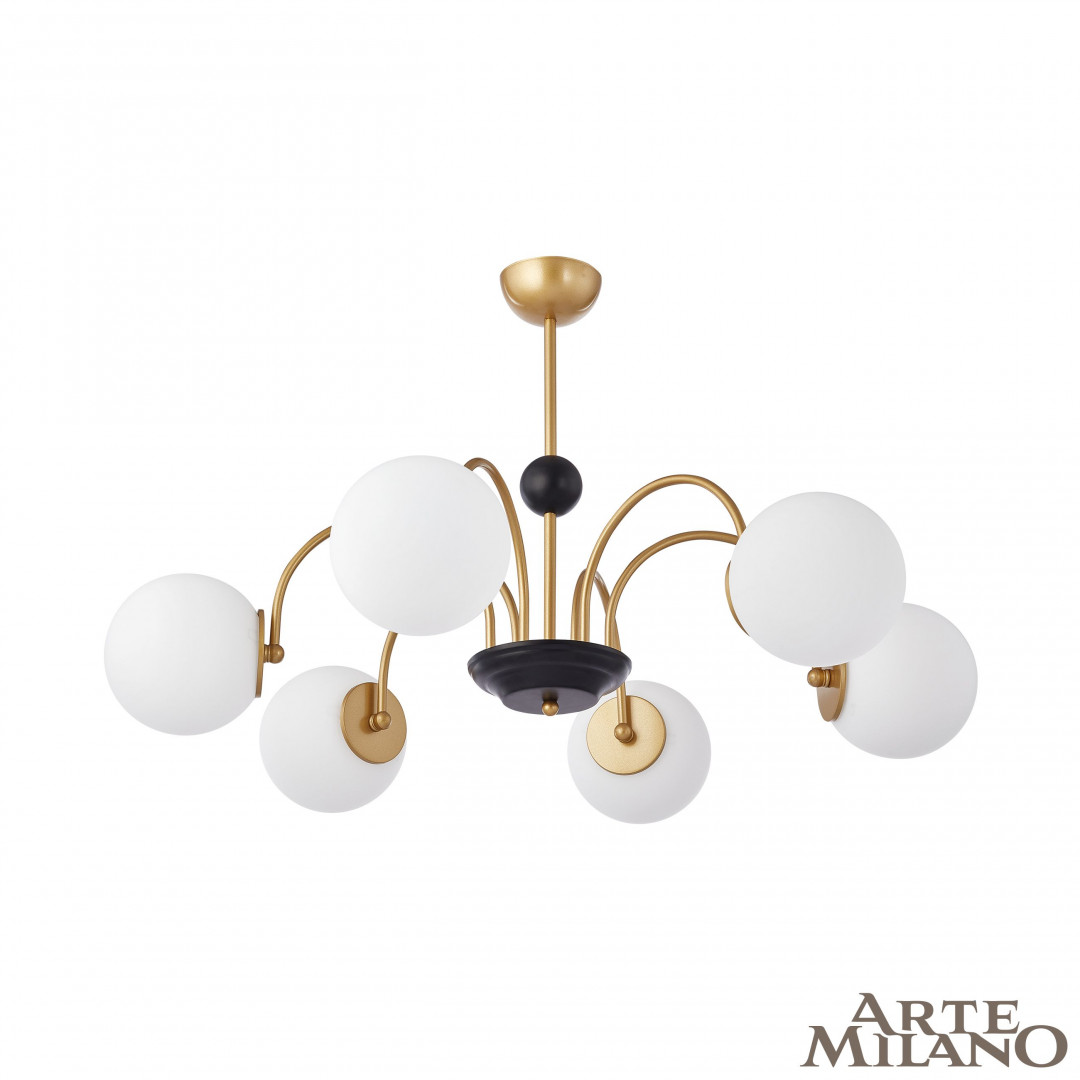 Люстра на штанге Arte Milano Napoli 312066/D850/6 BS/BK в Санкт-Петербурге