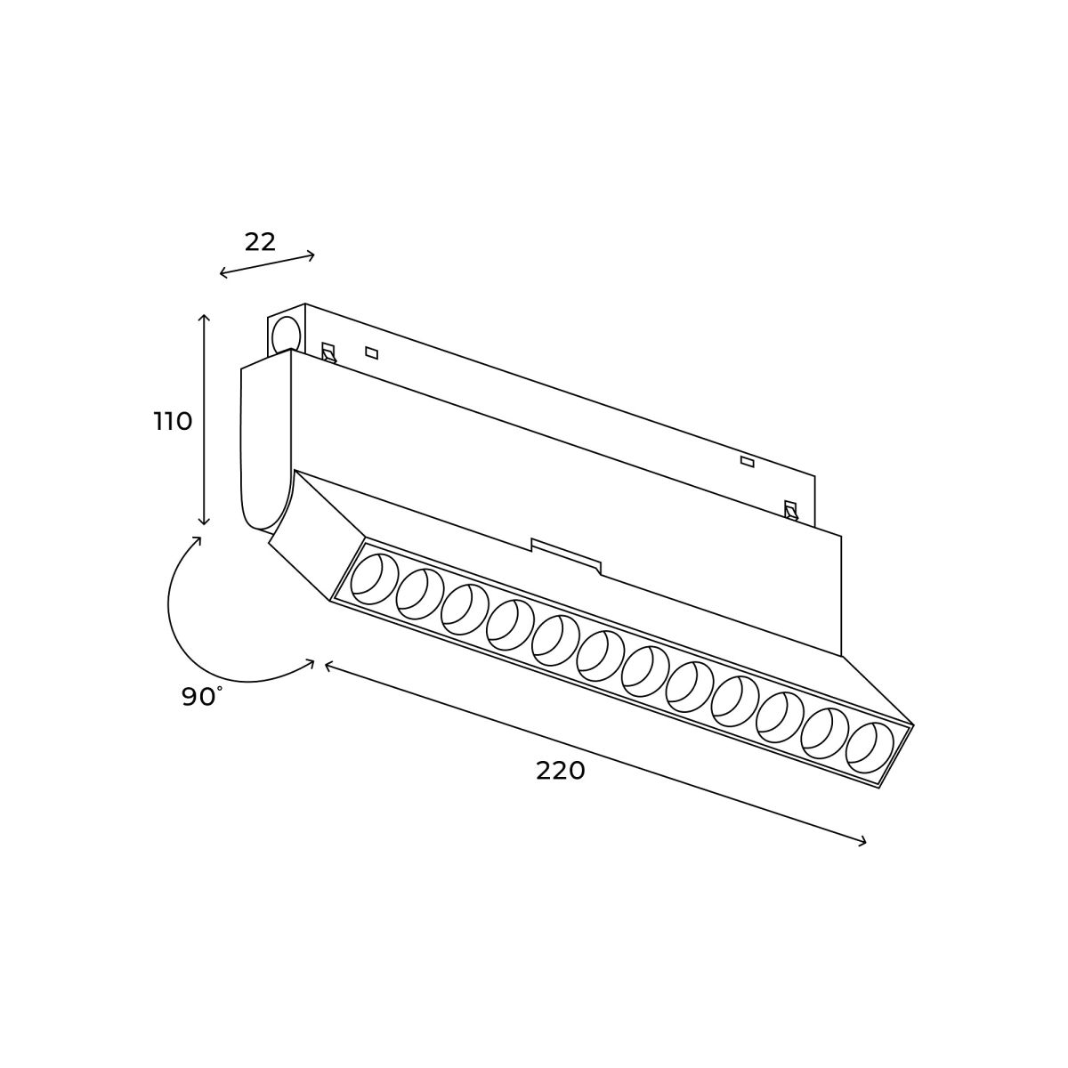 Трековый магнитный светильник Hesby Lighting ElDeko HSBL_0085 в Санкт-Петербурге