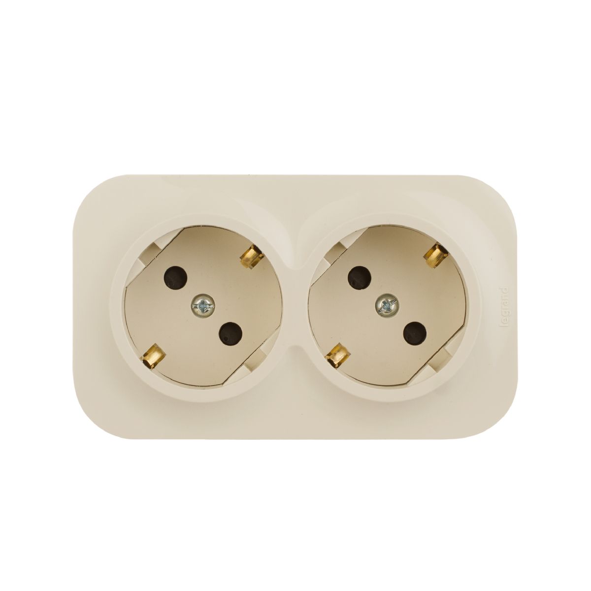 Розеточный блок двойной с/з со шторками Legrand Quteo 782267 в Санкт-Петербурге
