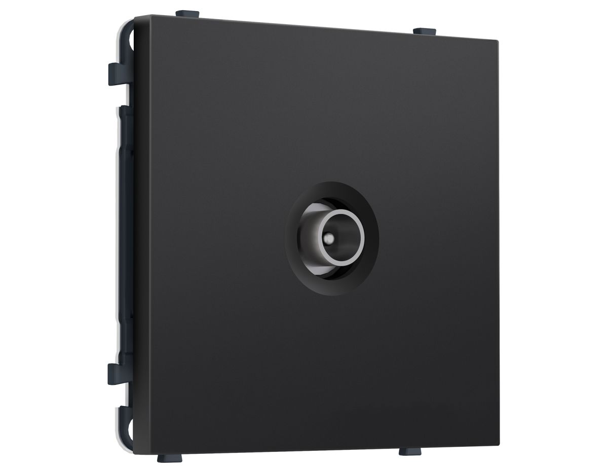 Комплект механизма TV розетки проходной SIGMA Черный матовый 5-1000 MHz 4dB QUANT PRO Ambrella Volt MS813030 (SP8130, PR211) в #REGION_NAME_DECLINE_PP#