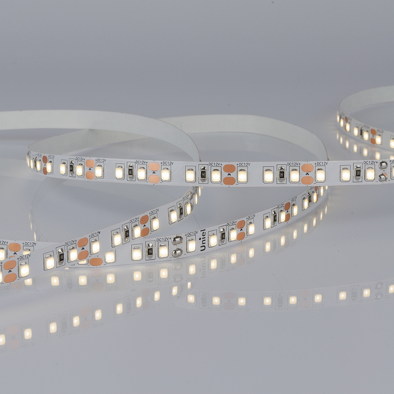 Светодиодная лента Uniel ULS-M13-2835-120LED/m-8mm-IP20-DC12V-9,6W/m-5M-4000K PROFI катушка в герметичной упаковке в Санкт-Петербурге