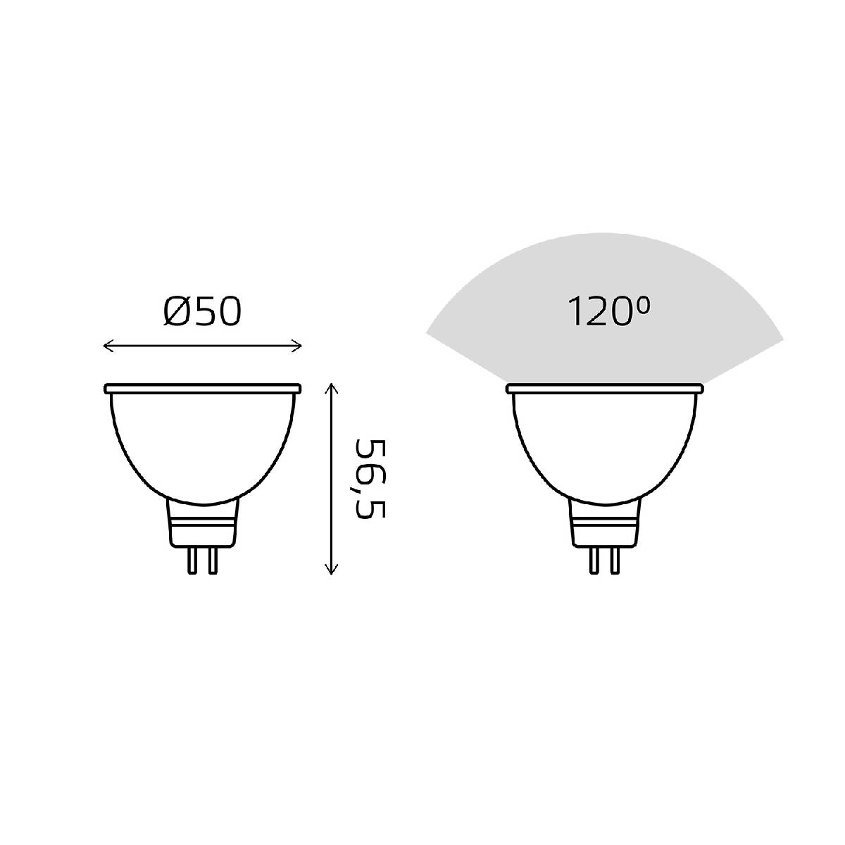 Светодиодная лампа Gauss Basic GU5.3 5,5W 4100K 10135262T в Санкт-Петербурге