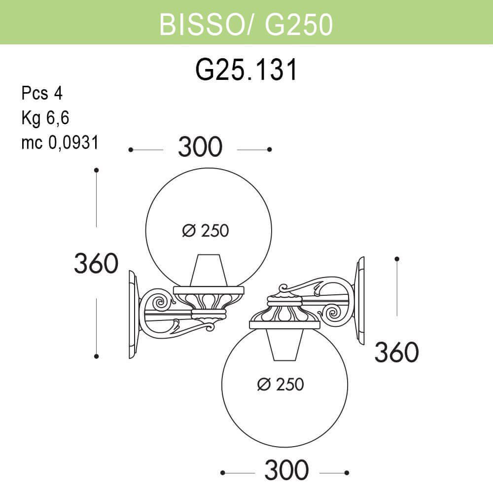 Уличный настенный светильник Fumagalli Bisso/G250 G25.131.000.AYE27 в Санкт-Петербурге