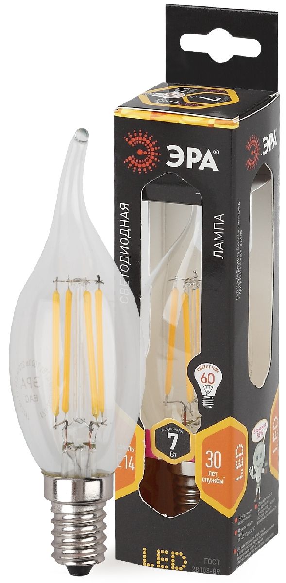Лампа светодиодная Эра E14 7W 2700K F-LED BXS-7W-827-E14 Б0027944 в Санкт-Петербурге