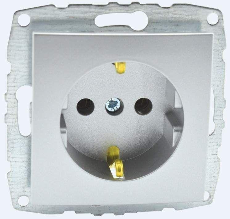 Розетка с заземлением Mono Electric Despina-Larissa 16А 250В серебро 500-002121-117 в Санкт-Петербурге