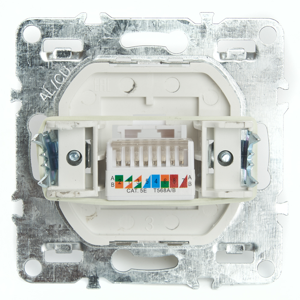 Розетка компьютерная 1-местная RJ-45 Stekker Эрна PST00-9107-03 49151 в Санкт-Петербурге