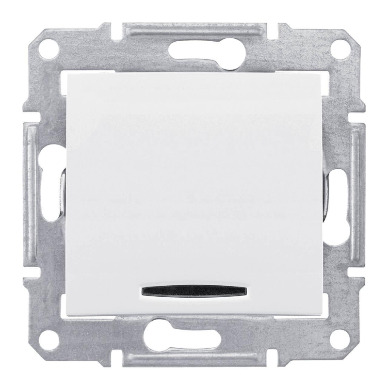 Переключатель одноклавишный с синей подсветкой Schneider Electric Sedna 10A 250V SDN1500121 в Санкт-Петербурге