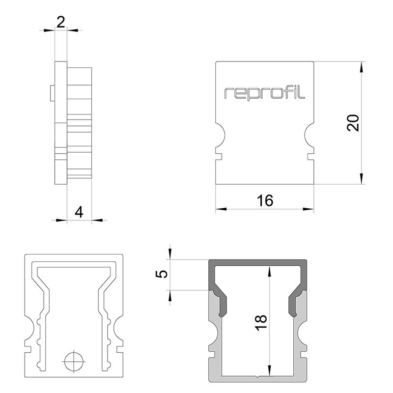 Торцевая заглушка (2 шт.) Deko-Light H-AU-02-10 979021 в Санкт-Петербурге