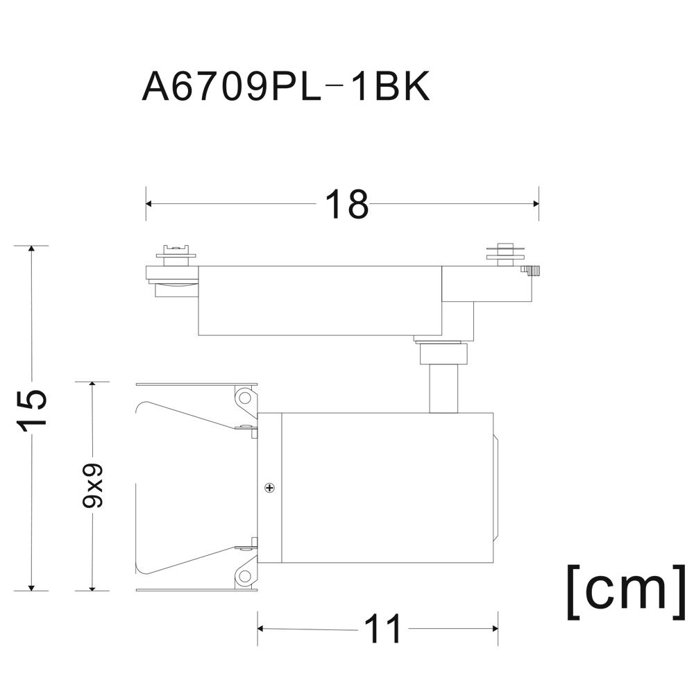 Трековый светодиодный светильник Arte Lamp Track Lights A6709PL-1BK в Санкт-Петербурге