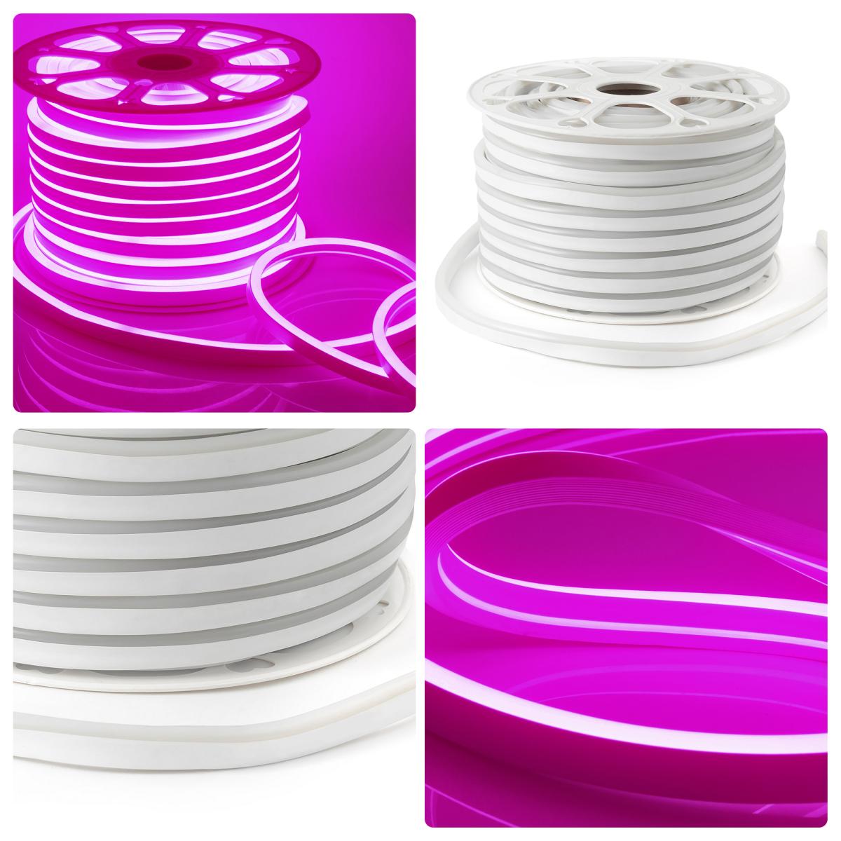 Светодиодный неон мини Apeyron 220В 5,5Вт/м smd2835 120д/м IP65 50м розовый 17-38 в Санкт-Петербурге