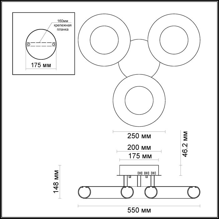 Потолочная светодиодная люстра Odeon Light Reggio 3966/39L в Санкт-Петербурге