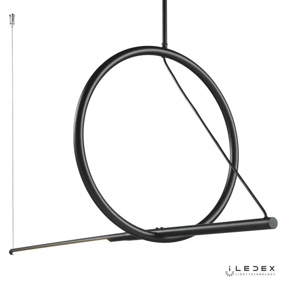 Подвесной светодиодный светильник iLedex Zoom 8075P/S-18W-3000K MBK-WH УЦ в #REGION_NAME_DECLINE_PP#