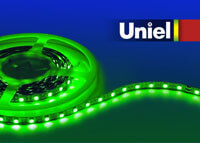 Светодиодная лента (04816) Uniel 14,4W/m 60LED/m 5050SMD зеленый 5M ULS-5050-60LED/m-10mm-IP20-DC12V-14,4W/m-5M-GREEN в Санкт-Петербурге