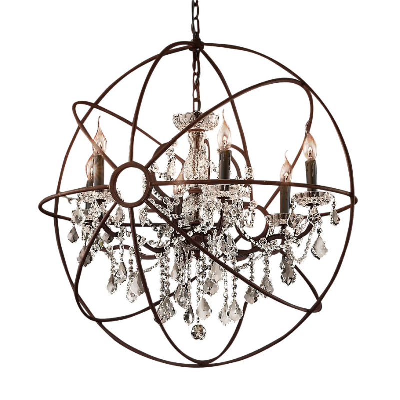 Подвесная люстра Delight Collection Foucault'S Orb 5014-D6 rusty в Санкт-Петербурге