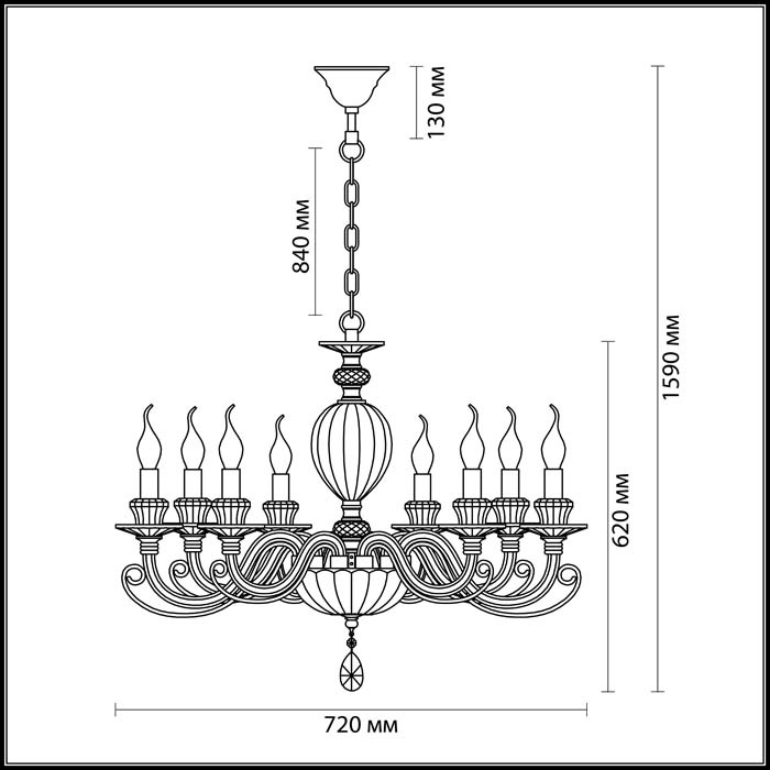 Подвесная люстра Odeon Light Siena 3929/8 в Санкт-Петербурге