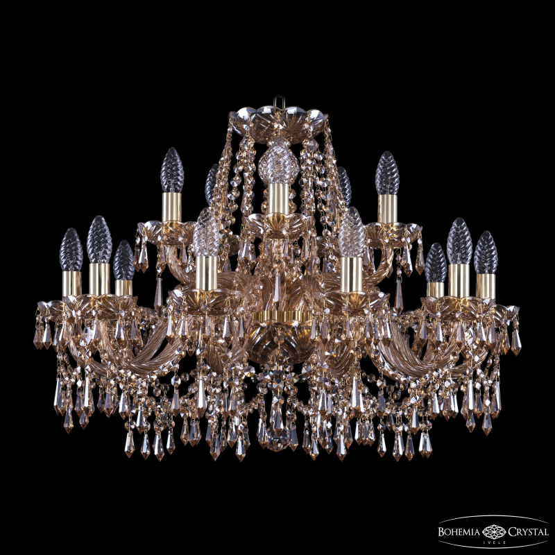 Подвесная люстра Bohemia Ivele Crystal 1403/10+5/240 G M721 в Санкт-Петербурге
