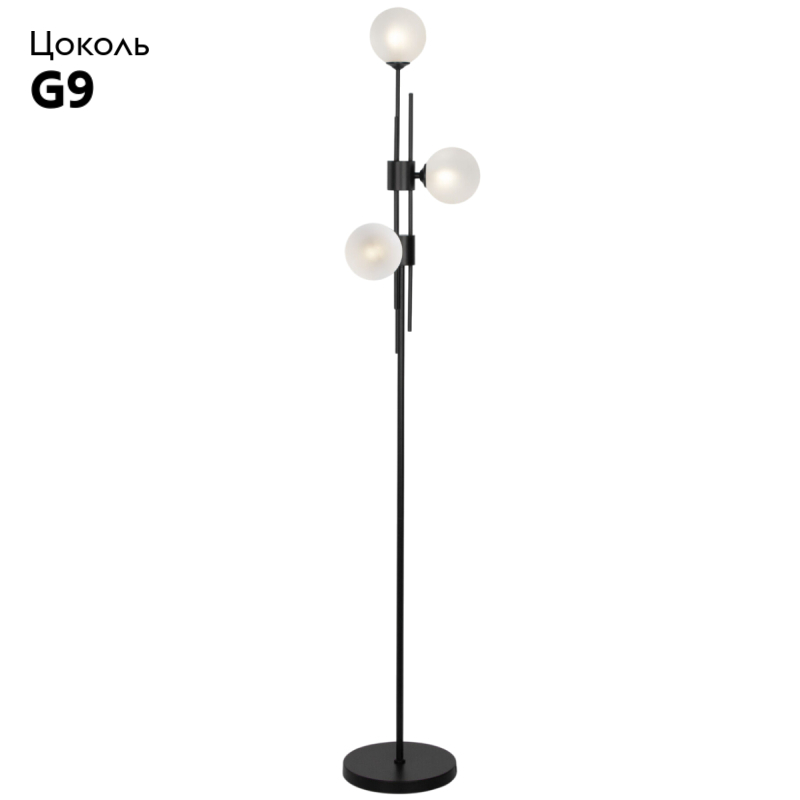 Торшер Eurosvet Volver 01383/3 черный a066797 в #REGION_NAME_DECLINE_PP#