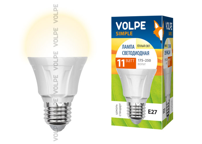 Лампа светодиодная (09439) Volpe E27 11W 3000K матовая LED-A60-11W/WW/E27/FR/S в #REGION_NAME_DECLINE_PP#