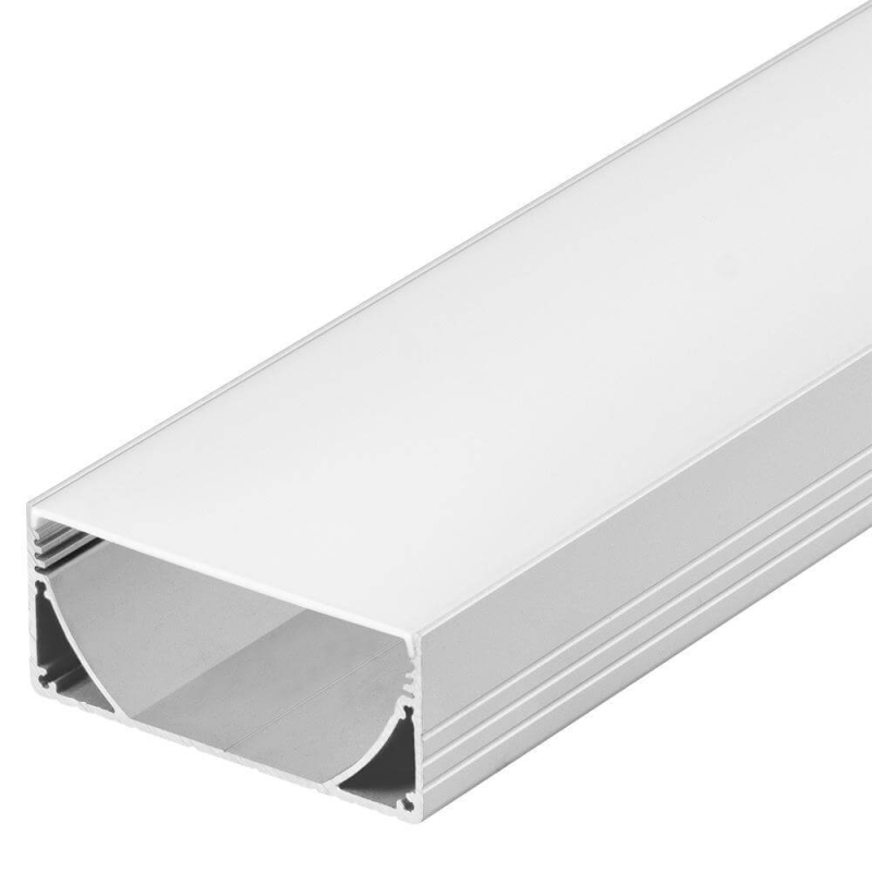 Профиль с экраном Arlight ALU-POWER-W80N-2000 ANOD+FROST 019097 в Санкт-Петербурге