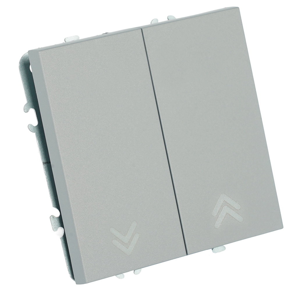 Выключатель 2-клавишный самовозвратный (механизм) Stekker Эмили 250В 10А RSW10-5113-10 платиново-серый soft touch 50329 в Санкт-Петербурге