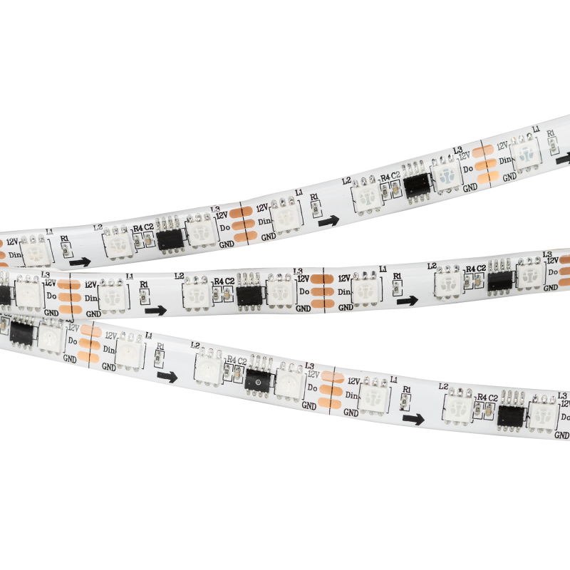 Светодиодная лента Arlight герметичная SPI-SE-B60-10mm 12V RGB-PX3 (14.4 W/m, IP65, 5060, 5m) 026366(2) в Санкт-Петербурге