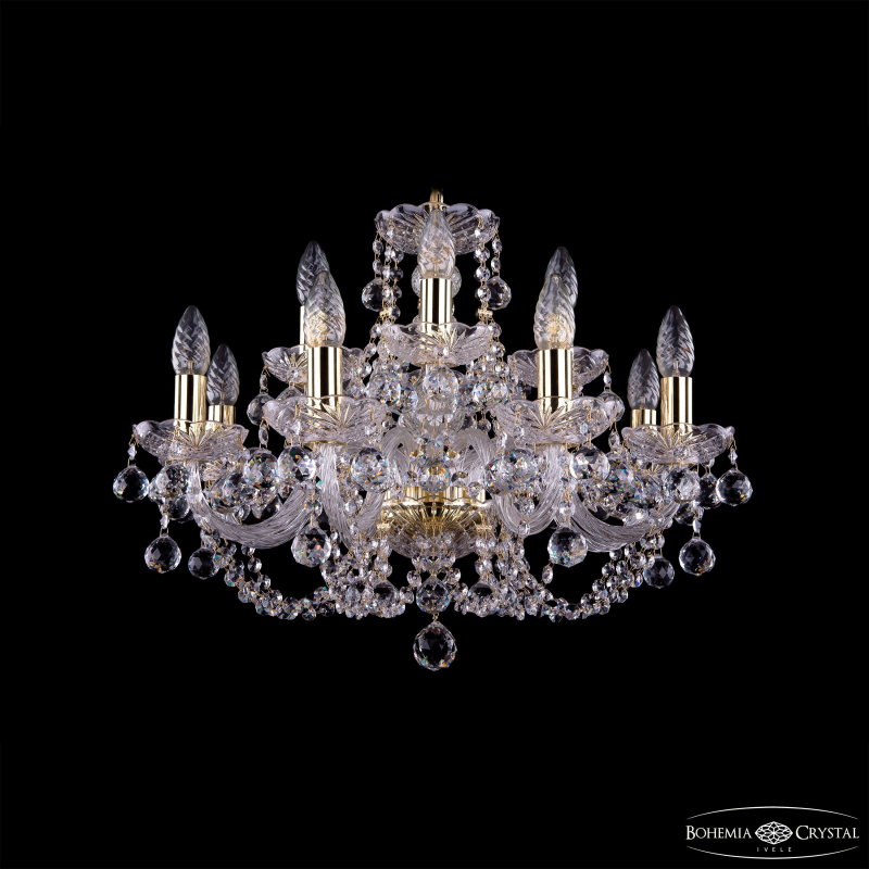 Подвесная люстра Bohemia Ivele Crystal 1406/8+4/195 G Balls в Санкт-Петербурге