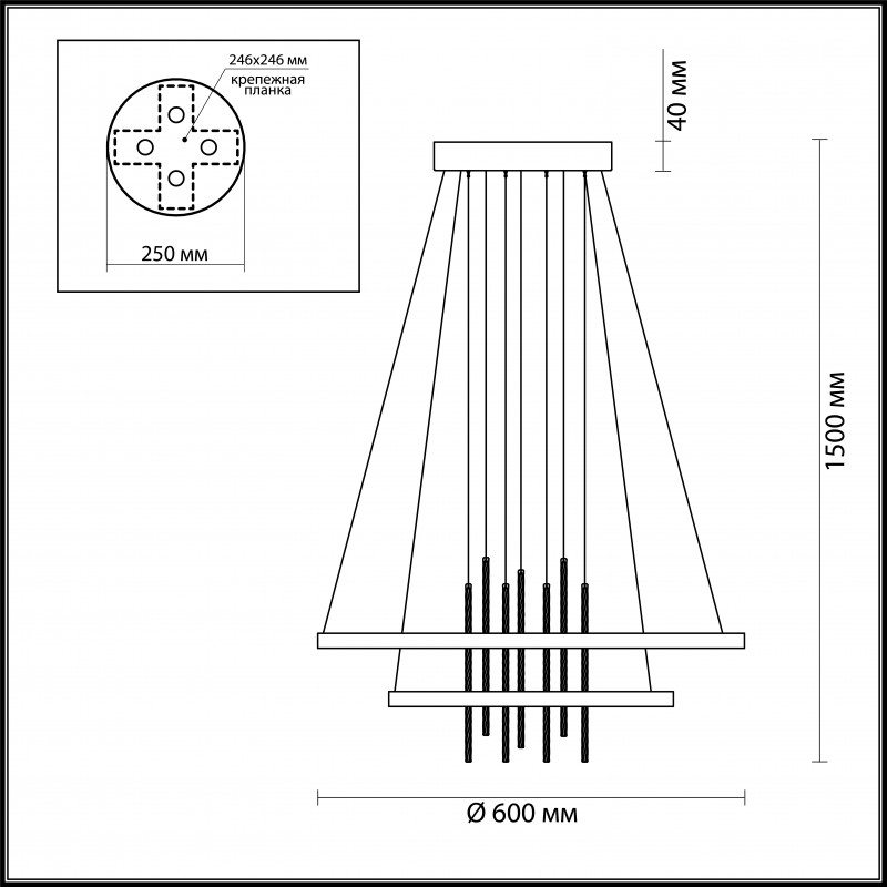 Подвесной светильник Odeon Light 3901/63L в Санкт-Петербурге