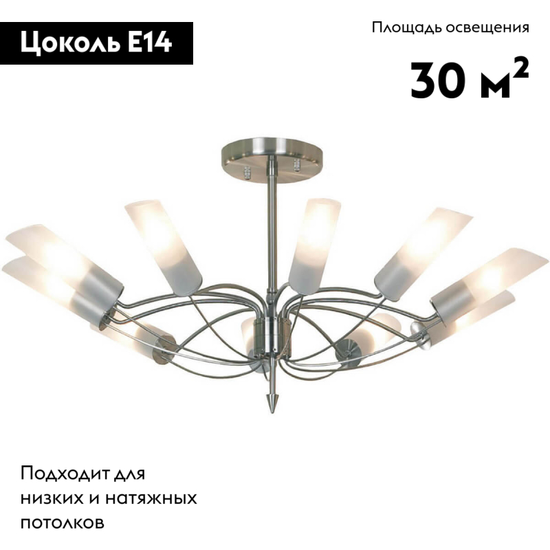 Потолочная люстра Lussole Lano LSA-2813-10 в Санкт-Петербурге