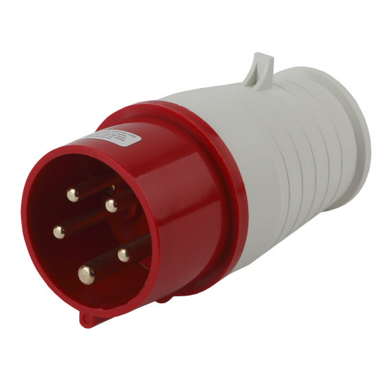 Вилка ЭРА V-16-3P-PE-N-IP44 переносная 015 3Р+РЕ+N 16А 380В IP44 Б0032851 в Санкт-Петербурге
