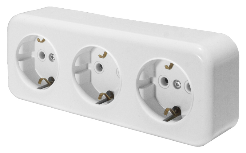 Розетка 3-местная Stekker PST16-51-20 (RA 16-343-Б) 39697 в Санкт-Петербурге