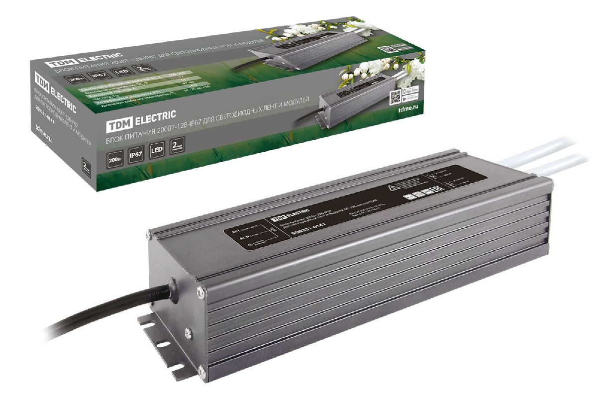 Блок питания TDM Electric 200Вт DC12В 16.67A IP67 SQ0331-0141 в Санкт-Петербурге