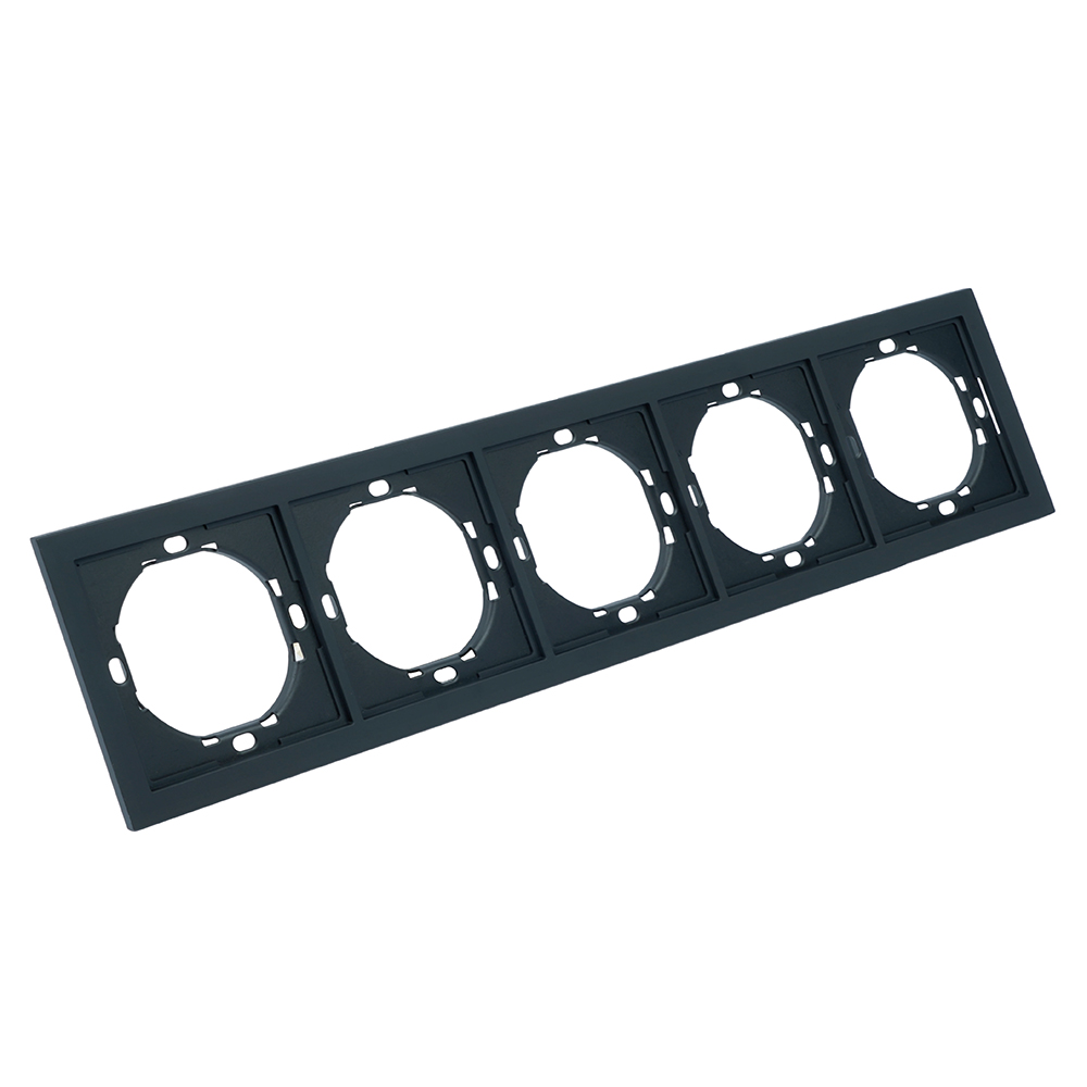 Рамка 5-местная Stekker Мия PFR00-3005-05 черный бархат 50465 в Санкт-Петербурге