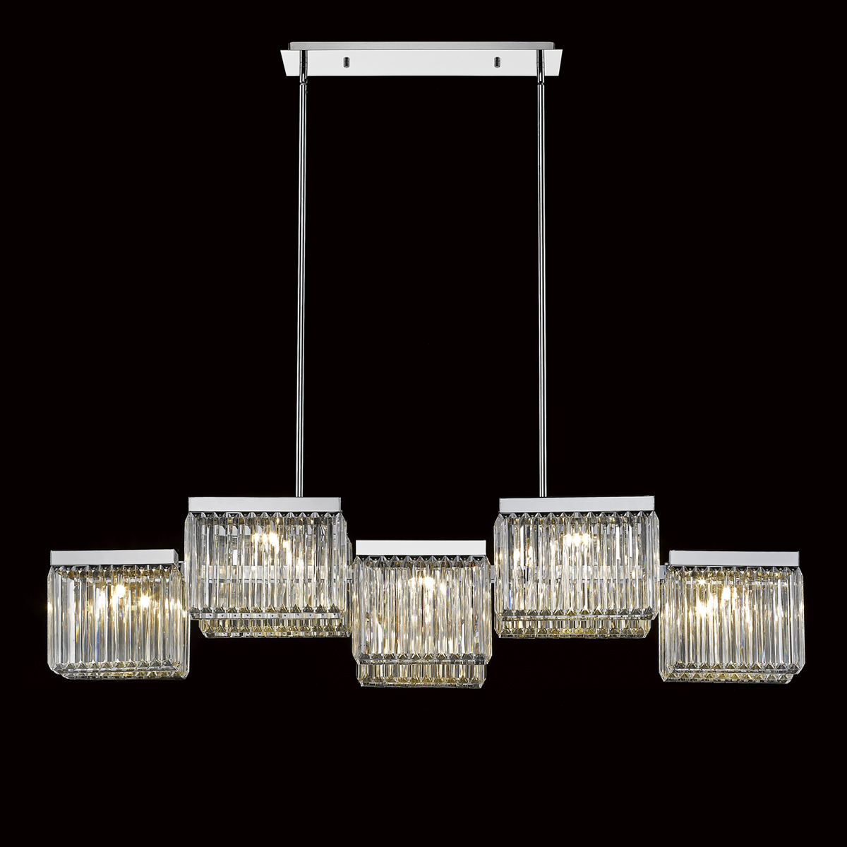 Люстра на штанге Delight Collection Broadway EP68031L-10 chrome в Санкт-Петербурге