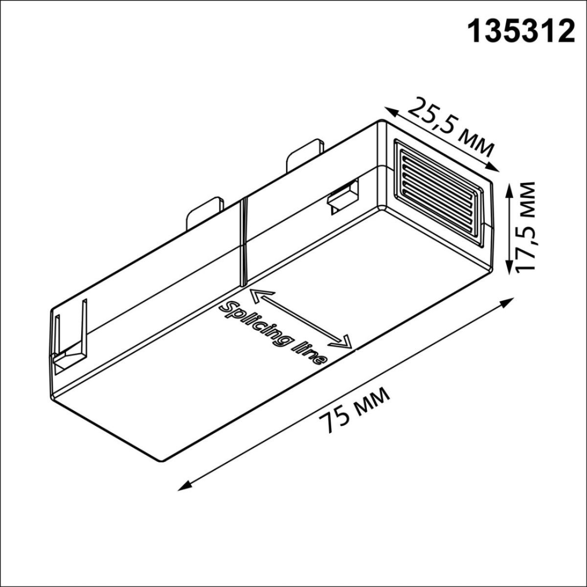 Соединитель с токопроводом прямой Novotech Port Vector 135312 в #REGION_NAME_DECLINE_PP#