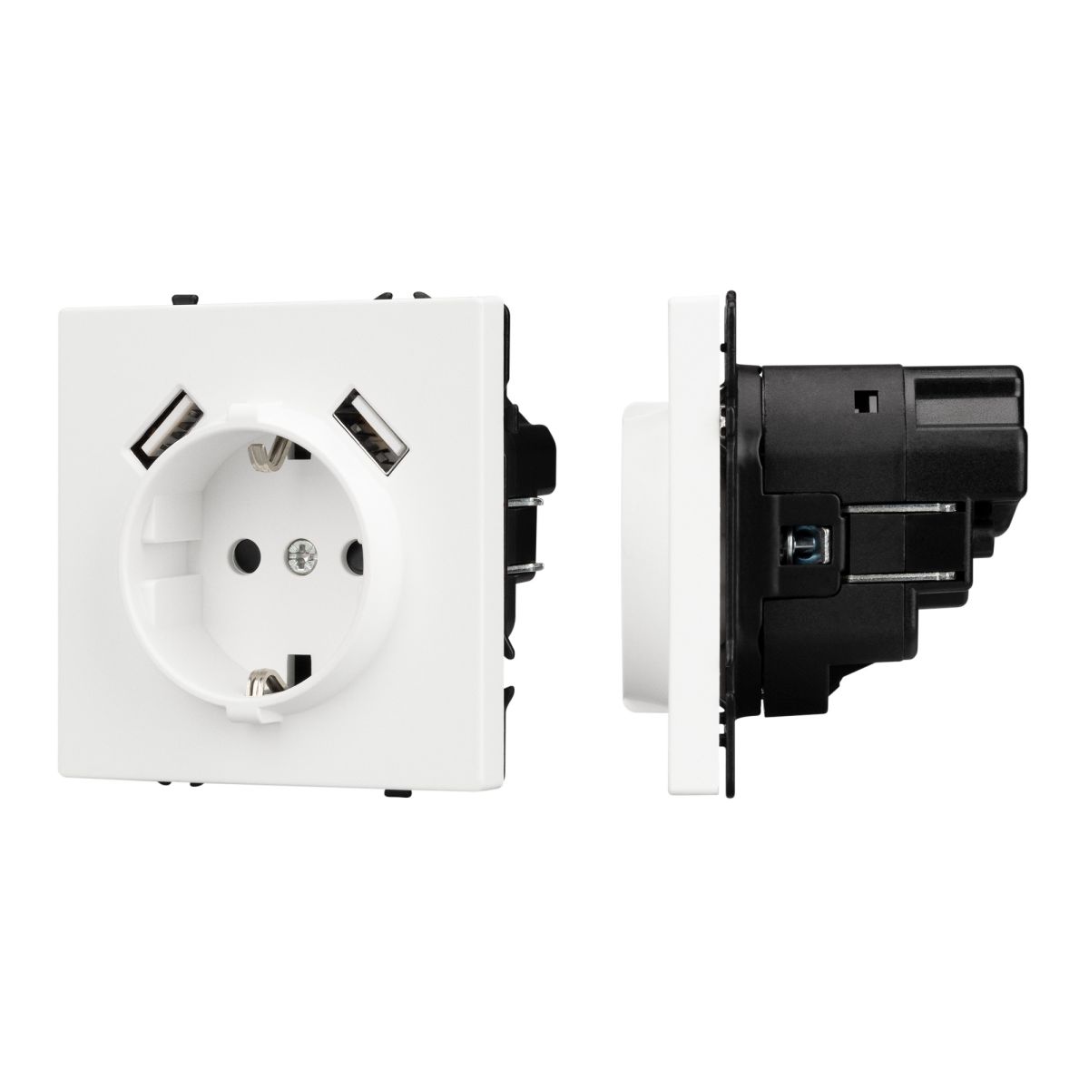 Розетка зк со шторками с USB тип А+А софт-тач белый кварц Arlight SCT-MUAA-SFPL-WH (250V, 16A) 054288(1) в #REGION_NAME_DECLINE_PP#