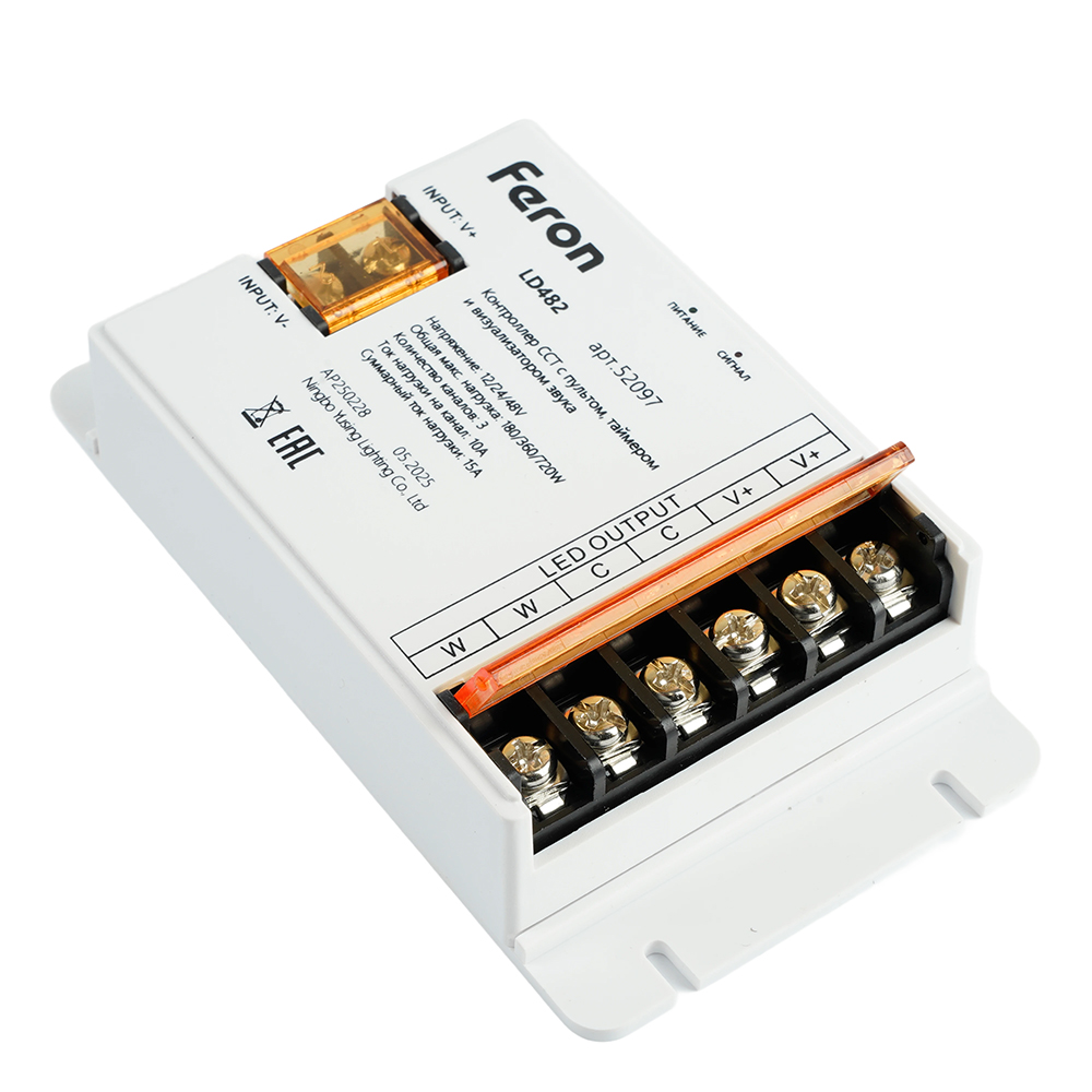 Контроллер CCT с пультом, таймером и визуализатором звука Feron LD482 12-24-48V 52097 в #REGION_NAME_DECLINE_PP#