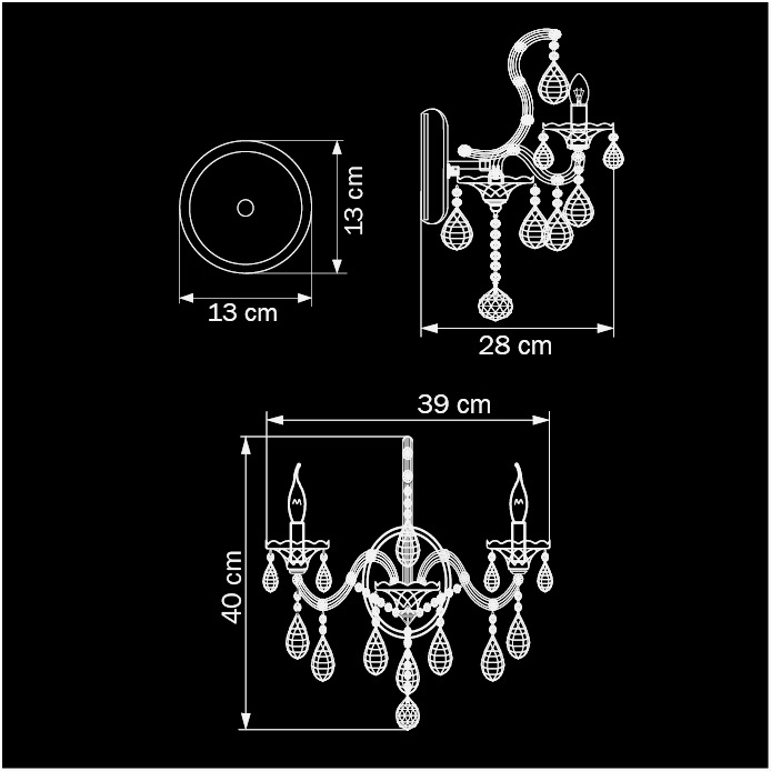 Бра Osgona Champa Nero 879627 в Санкт-Петербурге