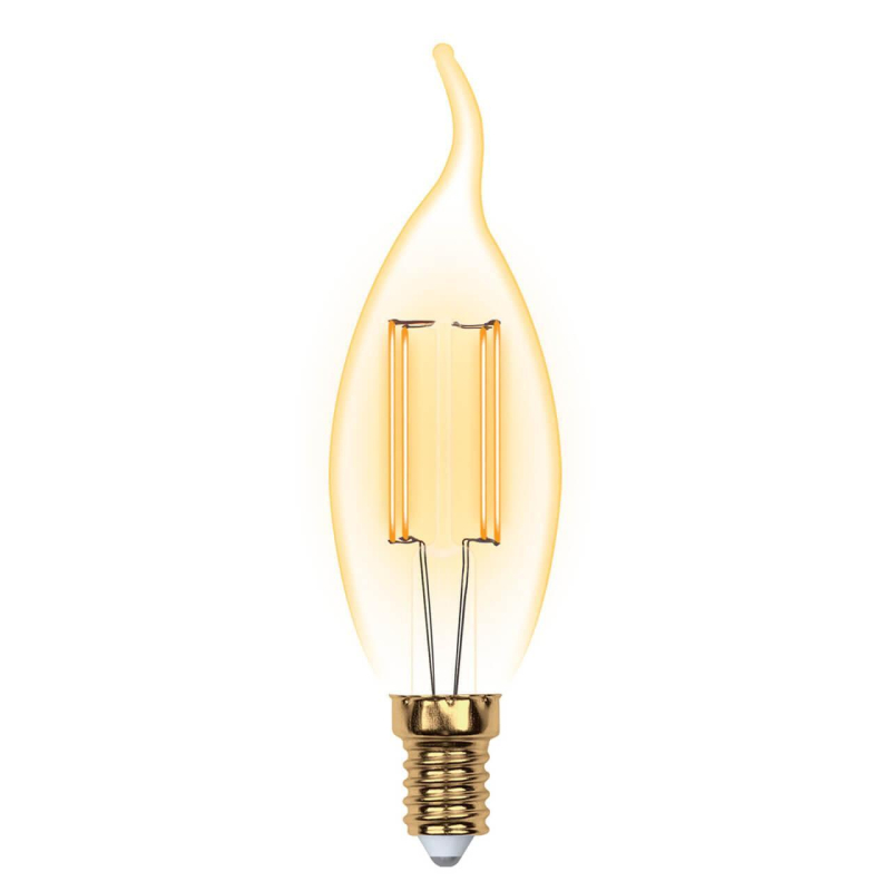 Лампа светодиодная филаментная (UL-00002397) Uniel E14 5W 2250K прозрачная LED-CW35-5W/GOLDEN/E14 GLV21GO в Санкт-Петербурге