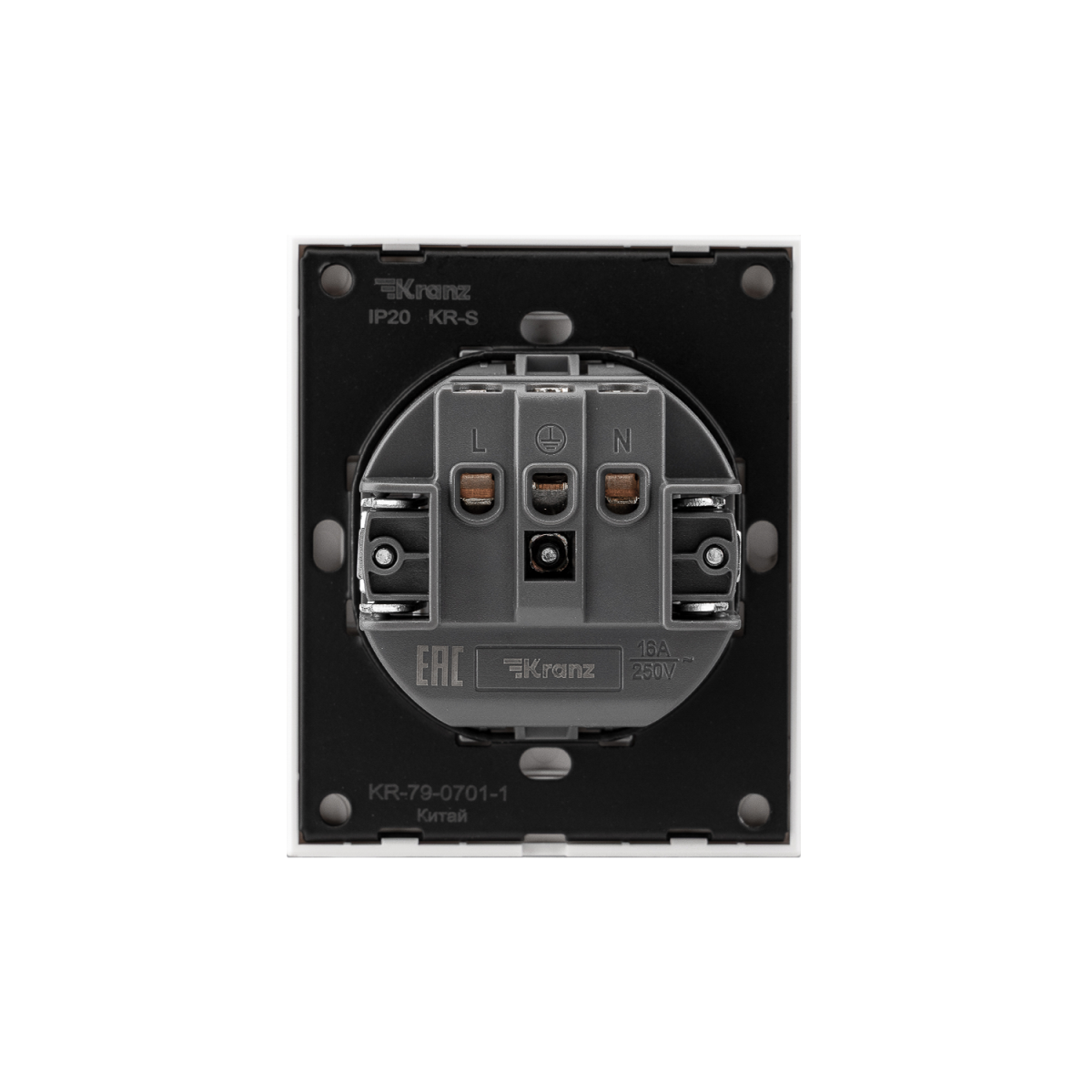 Розетка SETE 1-ая с/з с/у, со шторками 16А жемчуг IP20/IP44 KRANZ KR-79-0701-1 в Санкт-Петербурге