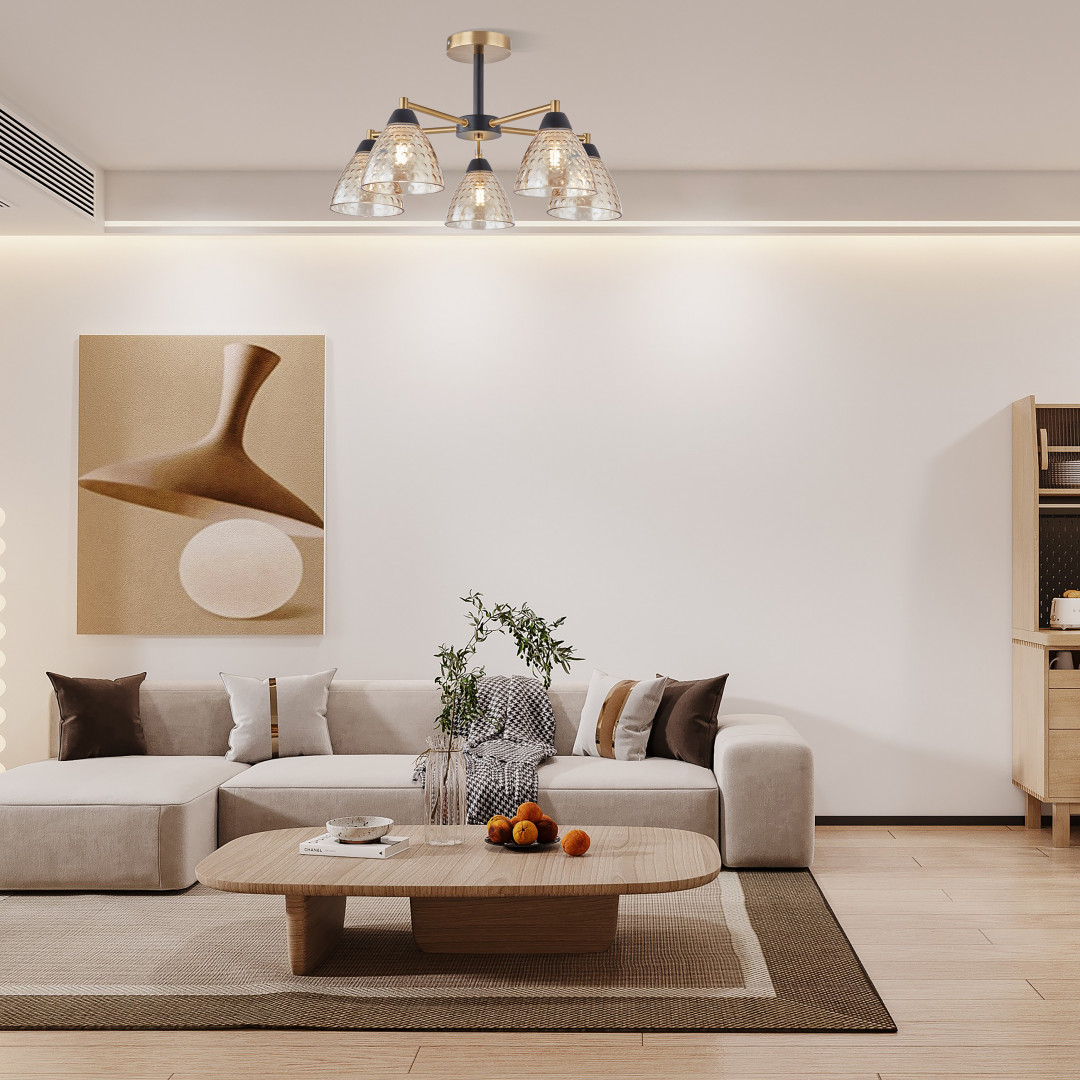 Потолочная люстра Arte Milano Napoli 330754/5 BK+AB в #REGION_NAME_DECLINE_PP#