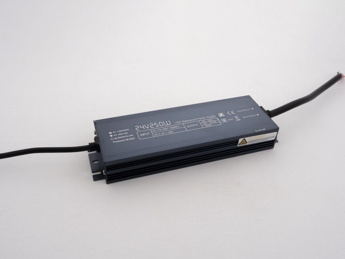 Блок питания LEDS POWER 250Вт 24В IP67 алюминий SLIM 003177 в Санкт-Петербурге